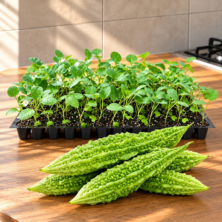 Bitter Gourd Seedlings (100 in a tray)