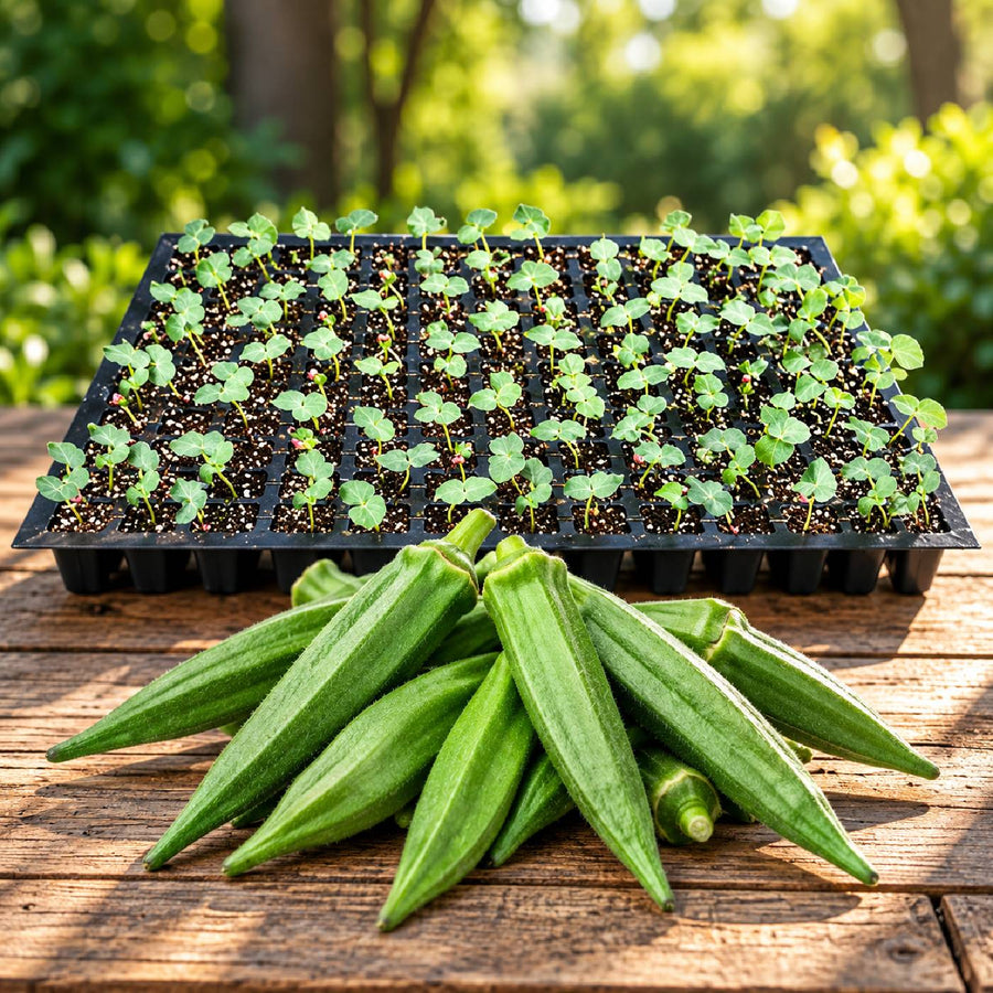 Bhindi Seedlings (100 in a tray)